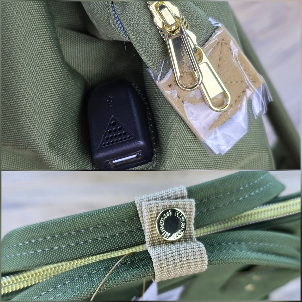 ☔️🔥NWT Olive Wide Opening Padded Laptop Sleeve Travel Backpack - Picture 9 of 15